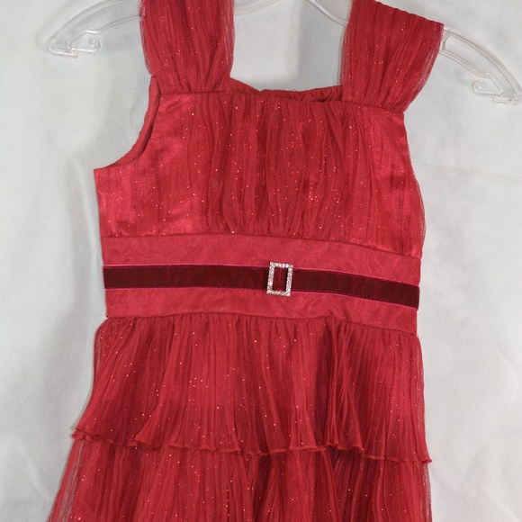 Jona Michelle Red Sparkle Dress Sizes 8 and 10 Girls - Picture 6 of 12